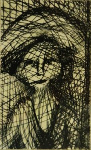 Une femme<br />Eaux fortes (1978)<br />20cm X 12cm