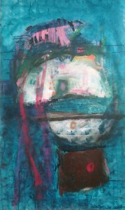 Ce regard qui porte loin (2014) Acrylique sur toile144cm X70cm