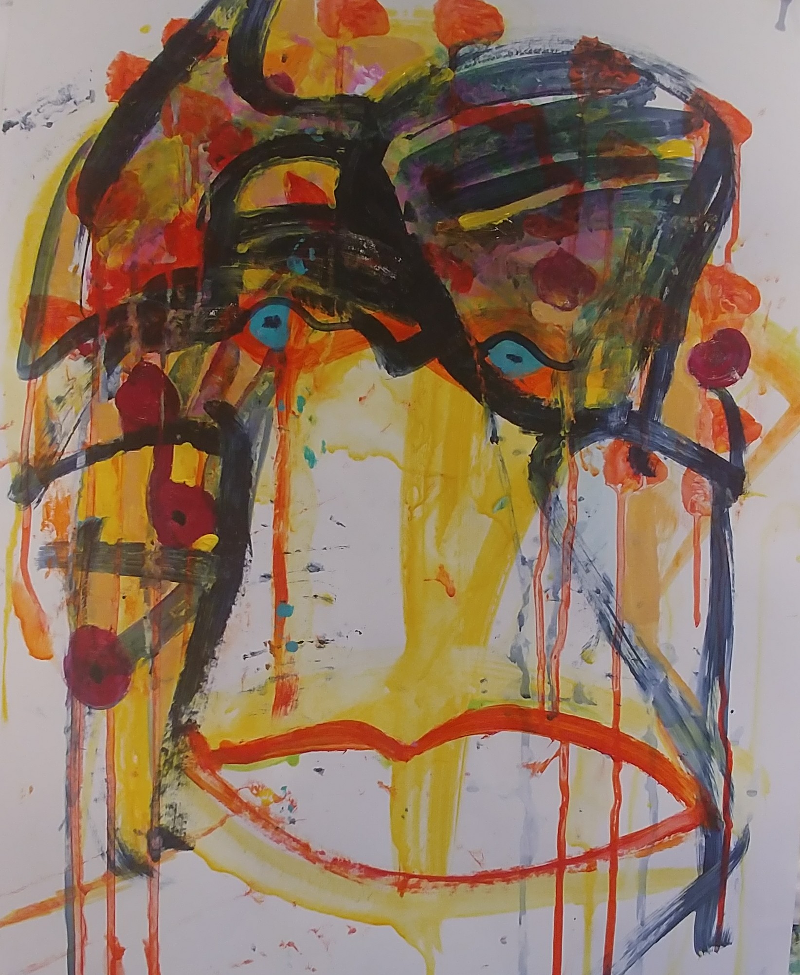 Funky (2018) Acrylique sur papier_63cm X 48cm