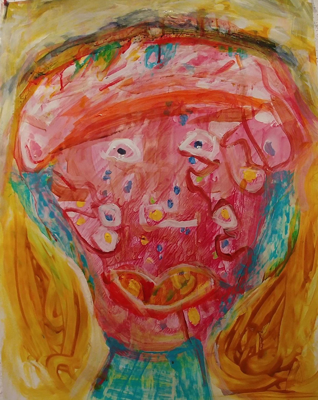 Mamie (2018)_Acrylique sur papier_63cm X 48cm