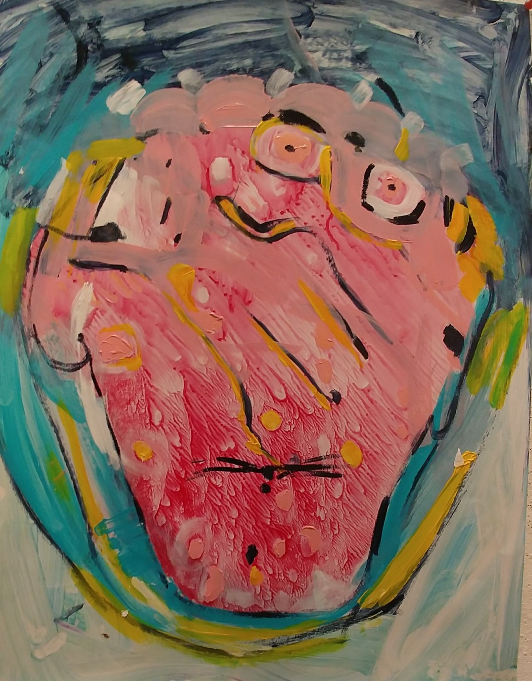 Papi (2018)_Acrylique sur papier_63cm X 48cm